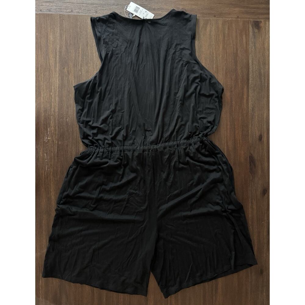 Eileen Fisher Jumpsuit Romper Women’s 3X Plus Black Fine Jersey NWT $178 - Picture 2 of 10